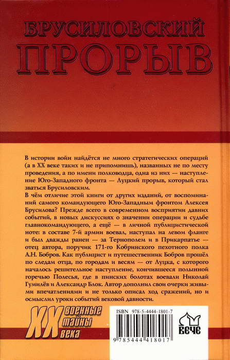 Читать книгу Брусиловский прорыв автор: Александр Александрович Бобров